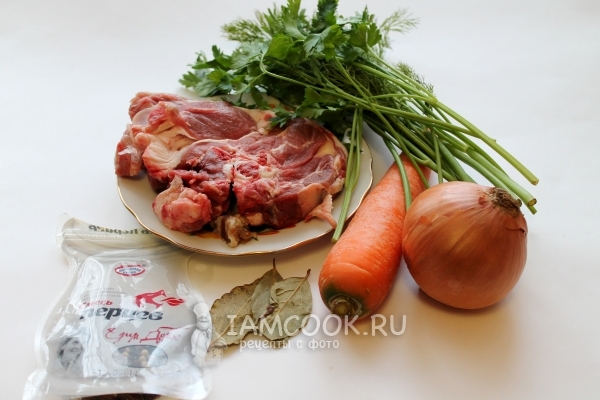 Ингредиенты для бешбармака из баранины
