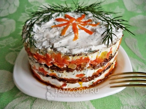 Рецепт печёночного торта из говяжьей печени