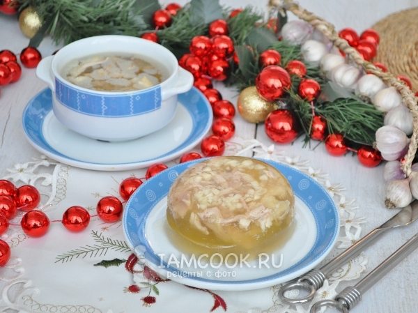 Фото холодца из курицы в мультиварке