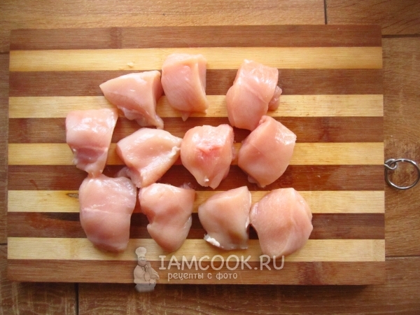 Порезать куриное филе