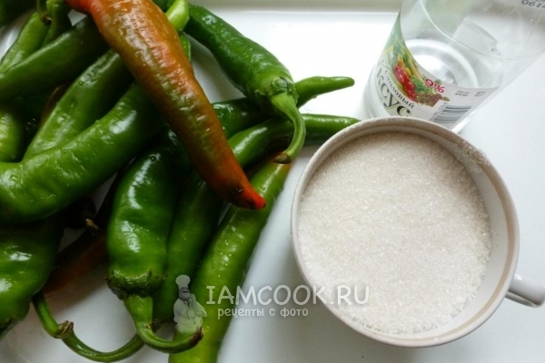Ингредиенты для маринованного острого перца с медом