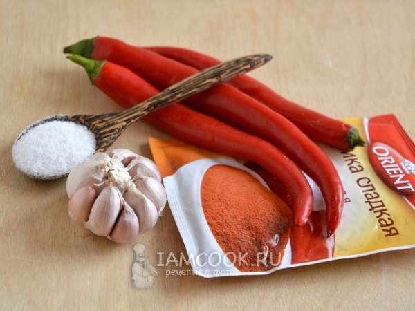 Ингредиенты для корейской приправы янним (яннём)