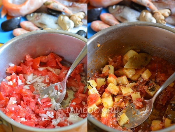 Обжарить овощи