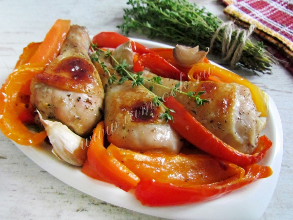 Курица с медом в духовке