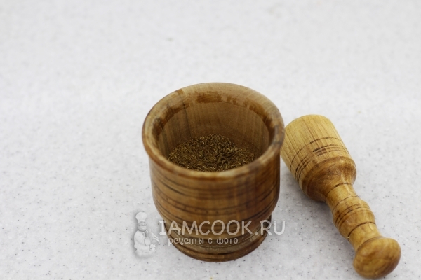 Приправы для хумуса в ступке