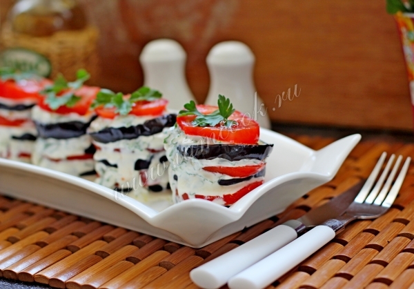 Рецепт баклажанов жареных с чесноком