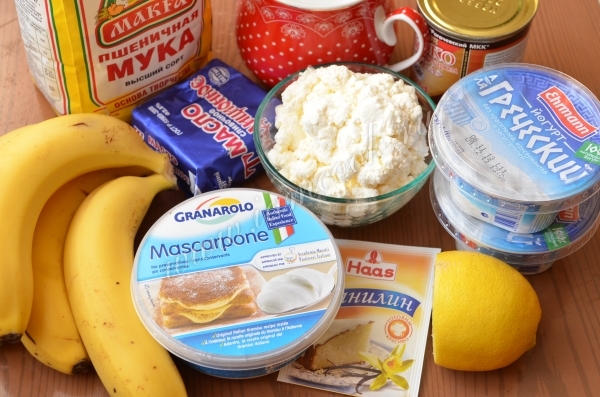 Ингредиенты для баноффи