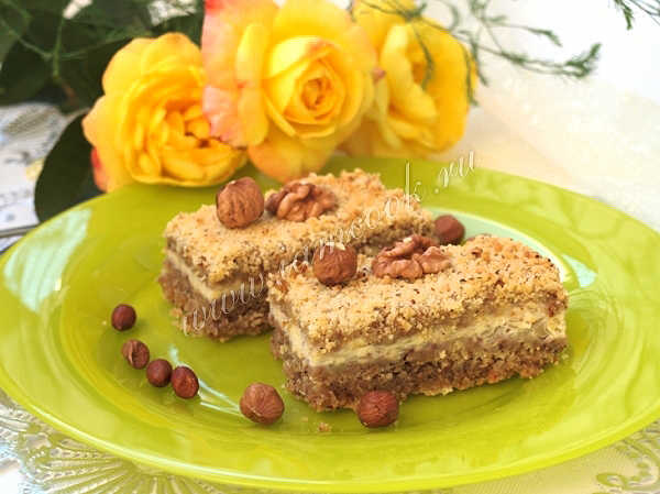 Творожно-яблочный пирог