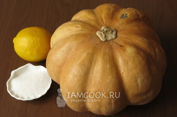 Ингредиенты для мармелада из тыквы в домашних условиях