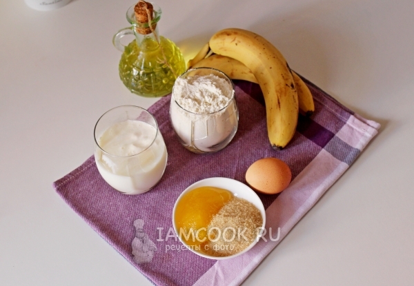 Ингредиенты для банановых булочек