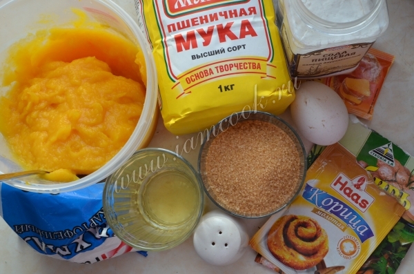 Ингредиенты для тыквенных маффинов