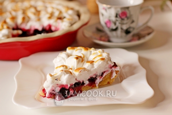 Тарт с вареньем и итальянской меренгой