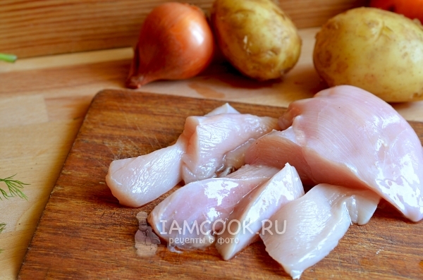 Порезать мясо