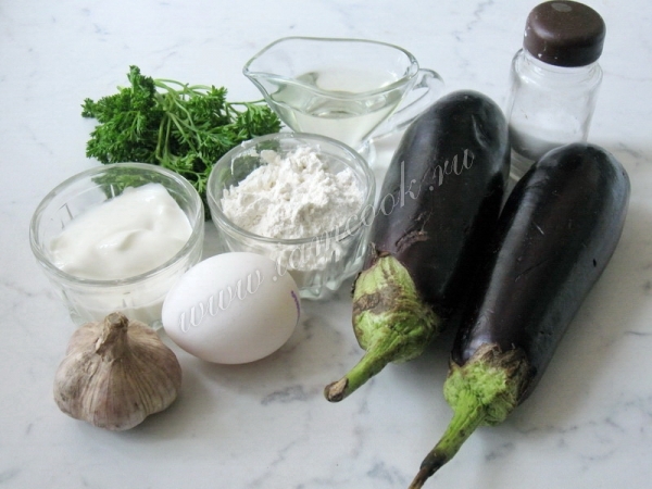 Ингредиенты для баклажановых шницелей