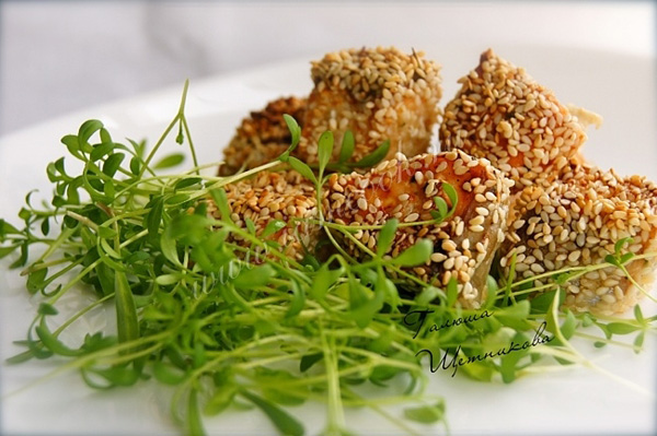 Запеченная форель в кунжуте