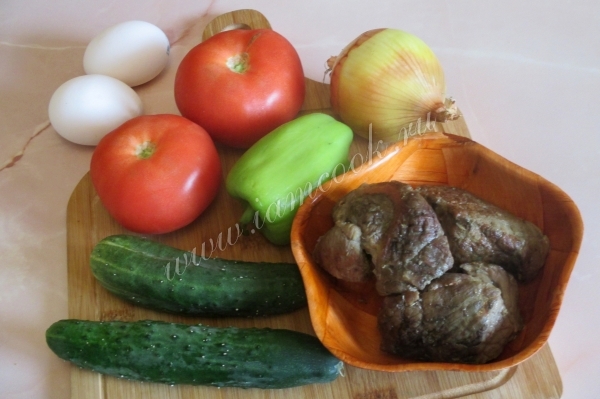 Ингредиенты для салата Бахор