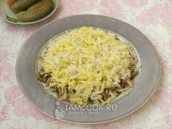 Выложить слой тертого картофеля