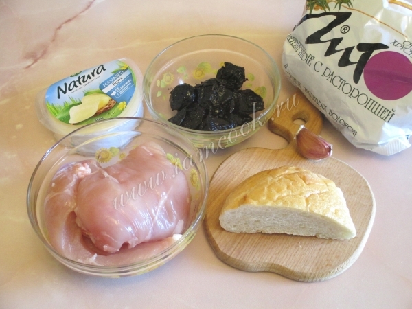 Ингредиенты для куриных котлет в духовке