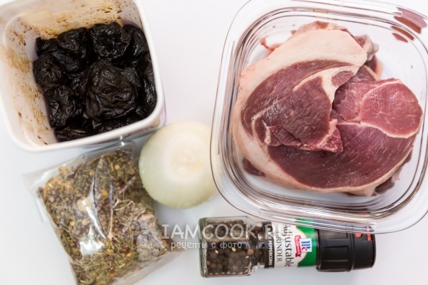 Ингредиенты для баранины с черносливом в духовке