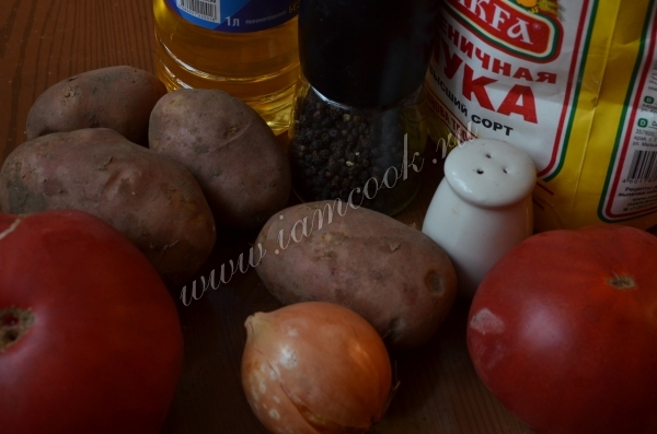 Ингредиенты для драников в томате