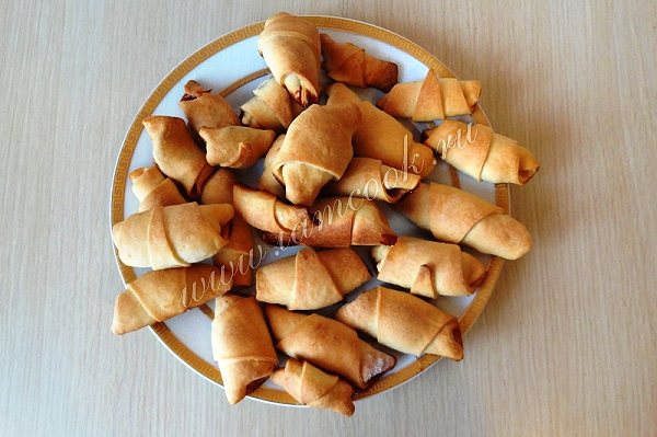 Печенье рогалики из песочного теста