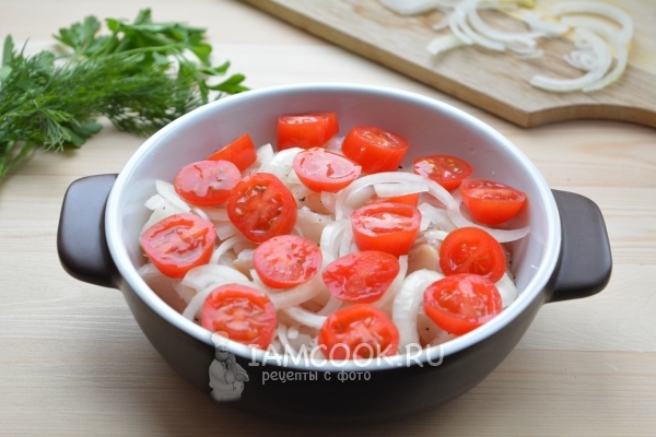 Положить овощи