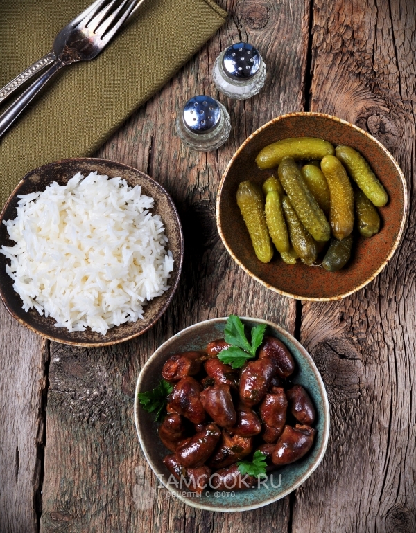 Фото куриных сердечек в восточном стиле