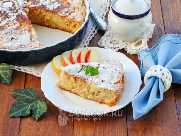 Фото шарлотки без яиц