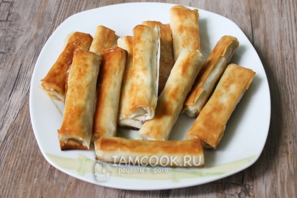 Рецепт пирожков-сигар с творогом