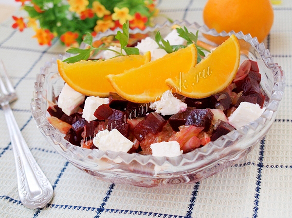 Вкусный салат из вареной свеклы