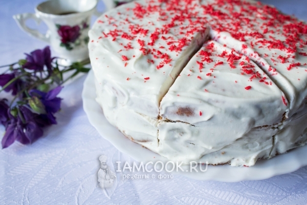 Бисквитный торт со сметанным кремом