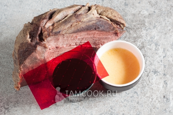 Ингредиенты для салата «Гранатовый браслет» с говядиной