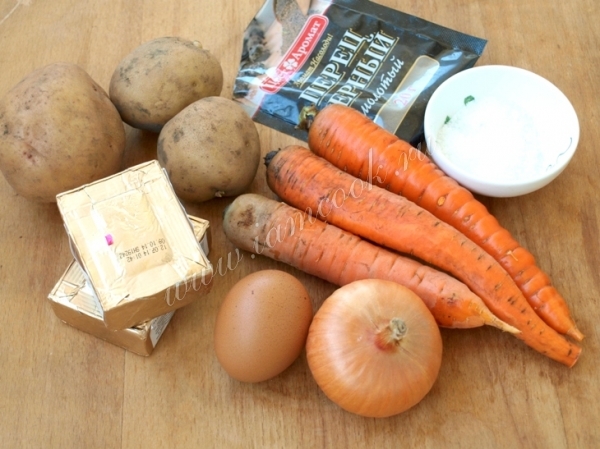 Ингредиенты для супа из плавленных сырков
