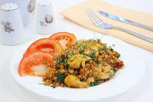 Рецепт гречки с курицей в мультиварке