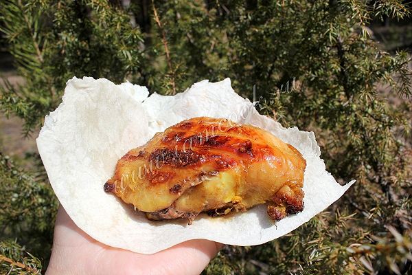 Куриный шашлык в лаваше