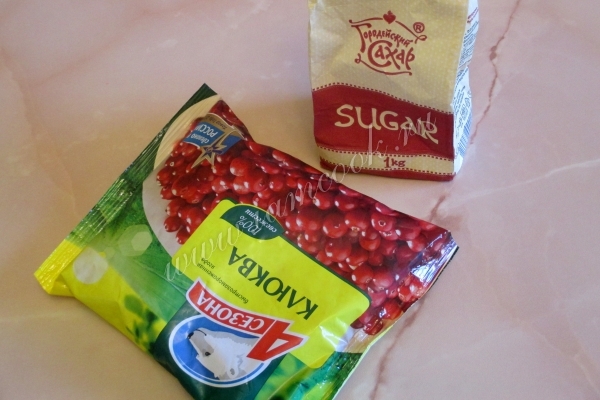 Ингредиенты для морса из клюквы