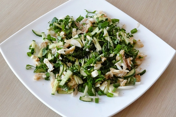 Овощной салат с треской рецепт