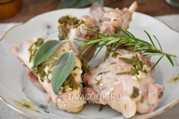 Рецепт кролика с ароматными травами