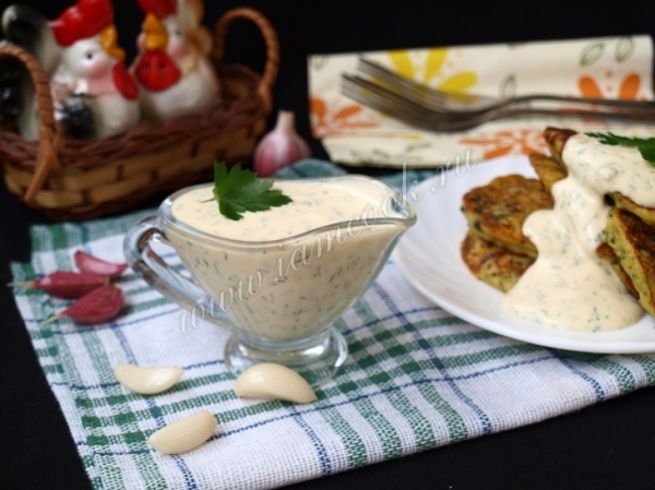 Рецепт белого чесночного соуса