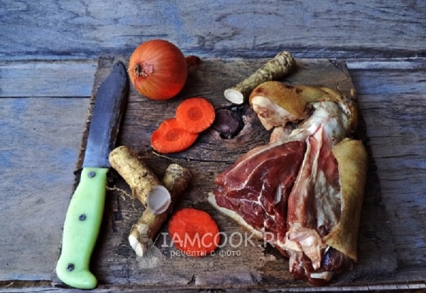 Ингредиенты для холодца из свиной рульки