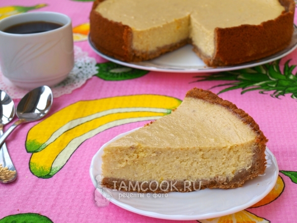 Готовый банановый чизкейк