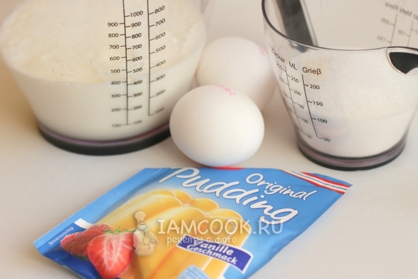 Ингредиенты для пудингового десерта