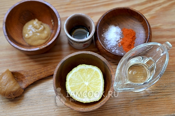 Ингредиенты для горчичного соуса для салата