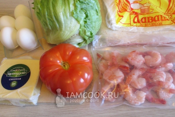 Ингредиенты для Цезарь роллов