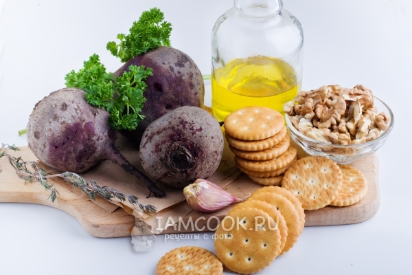 Ингредиенты для закуски «Крекер с песто из свеклы»