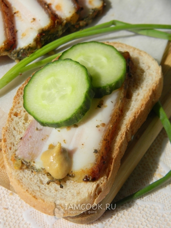 Рецепт солено-печеного сала со специями