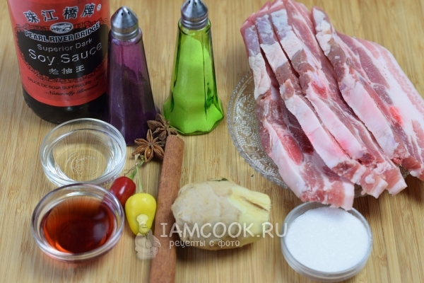 Ингредиенты для свинины по-китайски