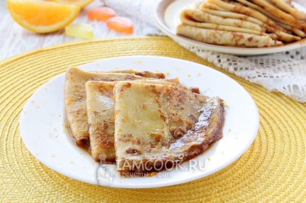 Рецепт блинчиков Креп Сюзетт