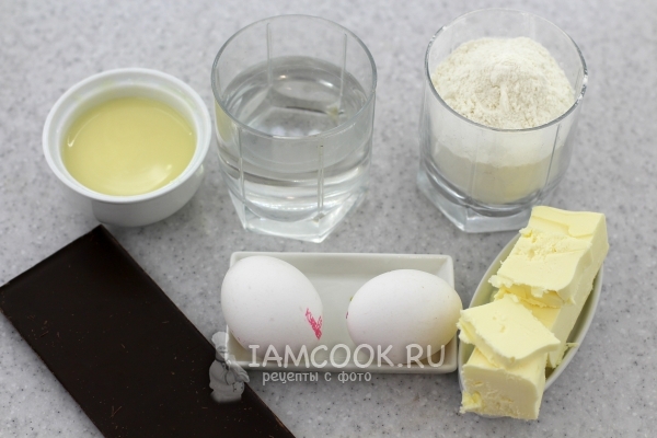 Ингредиенты для заварных трубочек с кремом