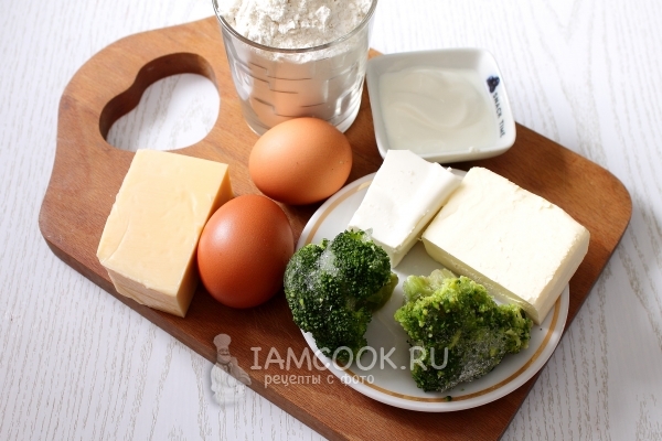 Ингредиенты для киша с брокколи и брынзой